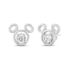 Thumbnail Image 1 of Disney Treasures Mickey Mouse Lab-Grown Diamond Solitaire Stud Earrings 1/2 ct tw Sterling Silver
