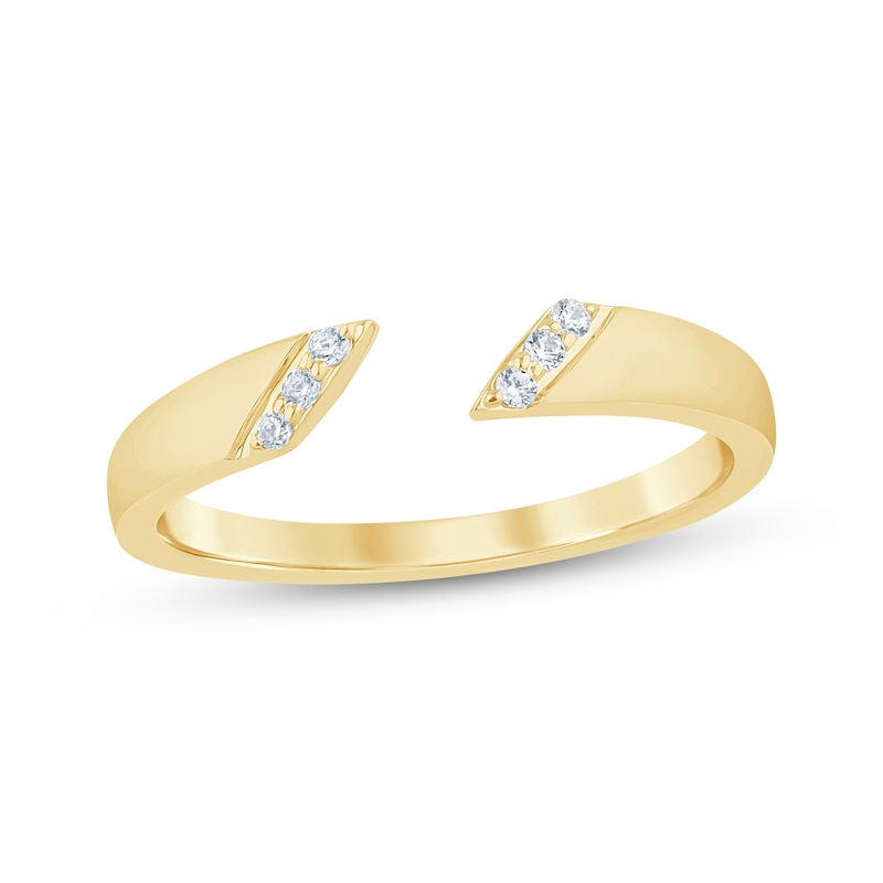 Main Image 1 of Diamond Trios Deconstructed Fashion Ring 1/20 ct tw 10K Yellow Gold