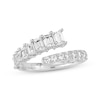 Thumbnail Image 1 of KAY Lab-Grown Diamonds Emerald-Cut & Round-Cut Deconstructed Bypass Ring 1-1/2 ct tw 10K White Gold
