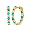 Thumbnail Image 1 of Le Vian Emerald inside-Out Hoop Earrings 5/8 ct tw Diamonds 14K Honey Gold