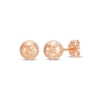 Thumbnail Image 1 of Diamond-Cut Ball Stud Earrings 14K Rose Gold 5mm
