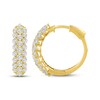 Thumbnail Image 3 of KAY Lab-Grown Diamonds Three-Row Hoop Earrings 2 ct tw 10K Yellow Gold