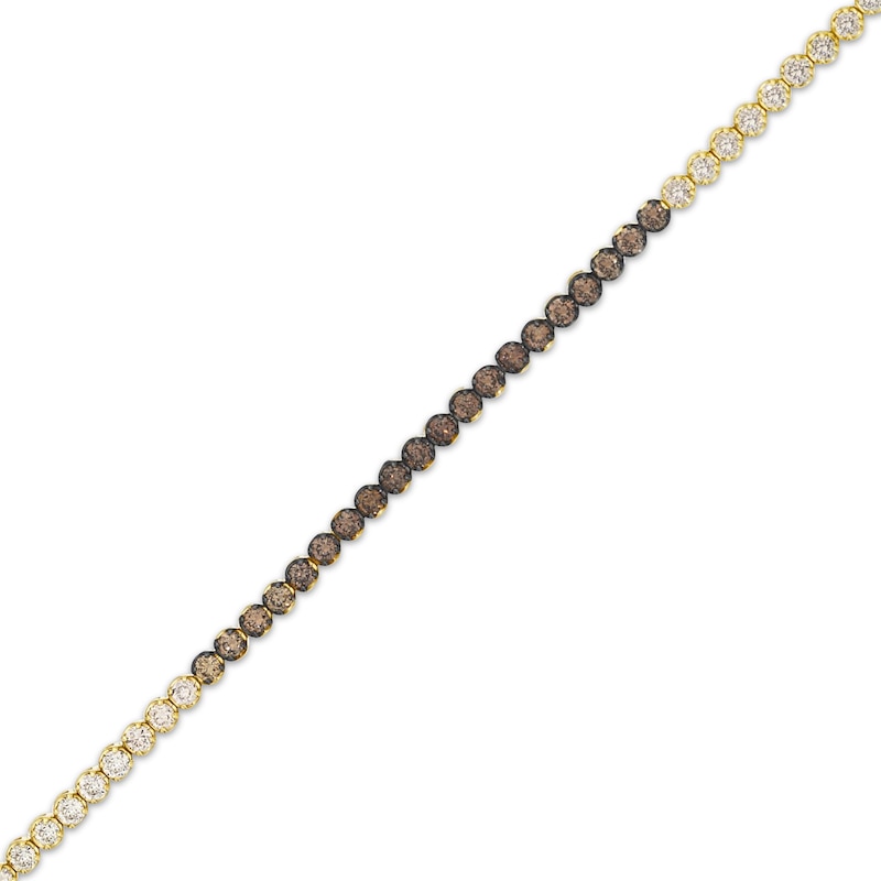 Main Image 2 of Le Vian Desert Diamonds Chocolate Ombré Tennis Bracelet 1-1/2 ct tw 14K Honey Gold 7"