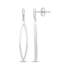 Thumbnail Image 3 of Diamond Marquise-Shaped Open Dangle Earrings 1/20 ct tw Sterling Silver