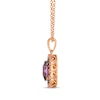 Thumbnail Image 2 of Le Vian Vault Oval-Cut Amethyst & Pink Sapphire Necklace 3/8 ct tw Diamonds 14K Strawberry Gold 19"