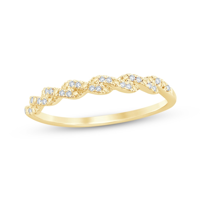 Main Image 1 of Now + Forever Diamond Twist Anniversary Ring 1/20 ct tw 10K Yellow Gold