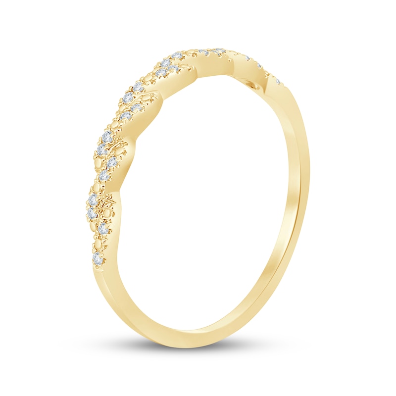 Main Image 2 of Now + Forever Diamond Twist Anniversary Ring 1/20 ct tw 10K Yellow Gold