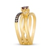 Thumbnail Image 2 of Le Vian Multi-Shape Diamond Three-Row Wave Ring 1 ct tw 14K Honey Gold