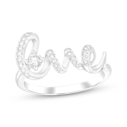 KAY Lab-Grown Diamonds "Love" Ring 1/4 ct tw Sterling Silver