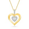 Thumbnail Image 1 of KAY Lab-Grown Diamonds Heart-Shaped Necklace 3/8 ct tw 10K Yellow Gold 18"