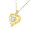 Thumbnail Image 2 of KAY Lab-Grown Diamonds Heart-Shaped Necklace 3/8 ct tw 10K Yellow Gold 18"