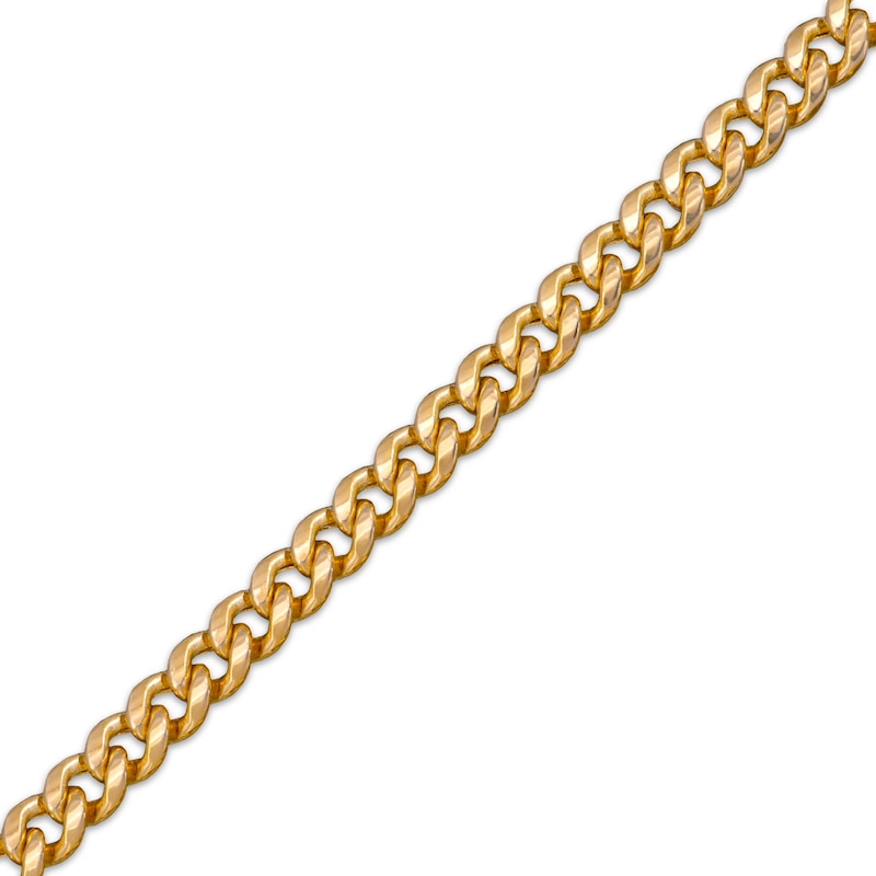 Main Image 2 of 3.5mm Cuban Chain Necklace Hollow 10K Yellow Gold 24"