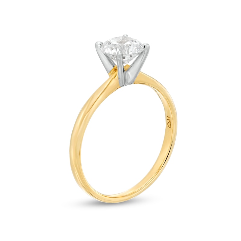 Main Image 3 of Now + Forever Diamond Solitaire Ring 1 carat Round-cut 14K Yellow Gold (I/I2)