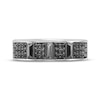 Thumbnail Image 4 of Twelve Crowns Men's Natural Black Spinel Segment Ring Sterling Silver with Black Rhodium Plate
