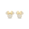Thumbnail Image 1 of Disney Treasures Minnie Lab-Grown Diamond Stud Earrings 3/4 ct tw 24K Yellow Gold Vermeil Sterling Silver