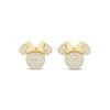 Thumbnail Image 2 of Disney Treasures Minnie Lab-Grown Diamond Stud Earrings 3/4 ct tw 24K Yellow Gold Vermeil Sterling Silver
