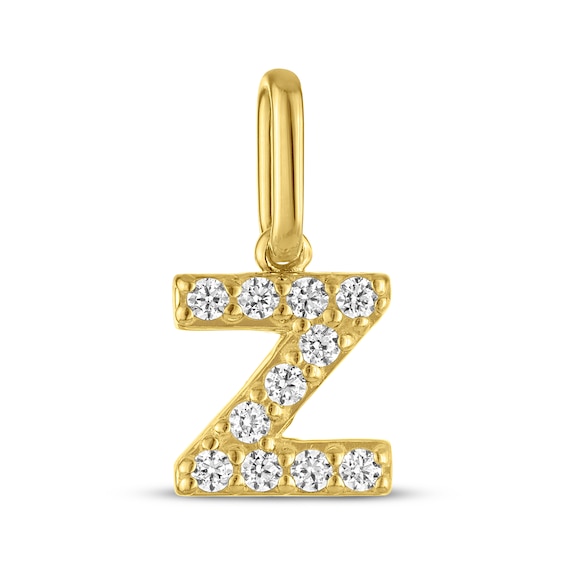 STUDIO BY KAY Lab-Grown Diamond Initial Z Charm 1/10 ct tw 24K Yellow Gold Vermeil Sterling Silver