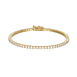 Rocksbox The Everyday Lab-Grown Diamond Tennis Bracelet 2-5/8 ct tw 24K Yellow Gold Vermeil Sterling Silver 6.5"