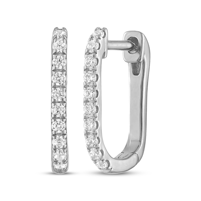 Main Image 1 of Rocksbox The Gia Lab-Grown Diamond Squared Huggie Hoop Earrings 1/5 ct tw Sterling Silver