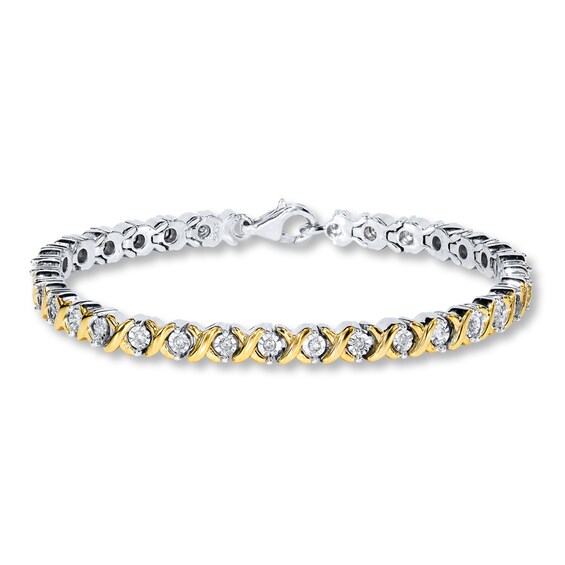 Must Have Kay Diamond Bracelet 1/2 ct tw Roundcut Sterling Silver/10K