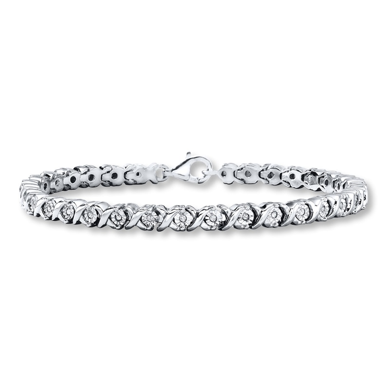 Main Image 1 of Diamond Bracelet 1/3 ct tw Round-cut Sterling Silver 7.5&quot;