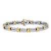 Thumbnail Image 1 of Diamond Bracelet 1 ct tw Round-cut 10K Two-Tone Gold