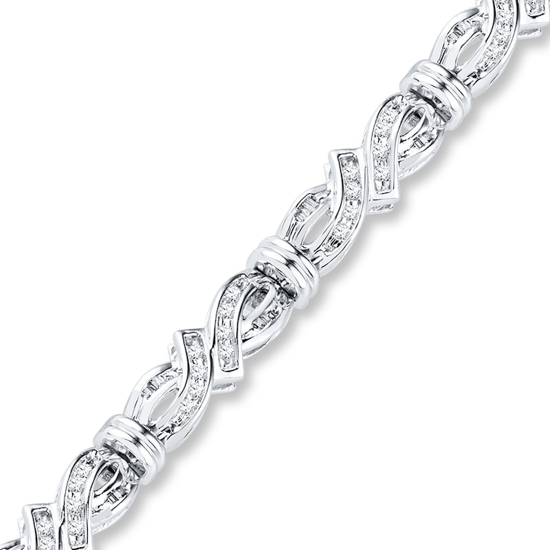 Main Image 1 of Diamond Bracelet 1/2 carat tw Sterling Silver