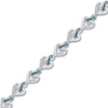Thumbnail Image 0 of Diamond Infinity Bracelet 1/5 ct tw Blue & White Sterling Silver