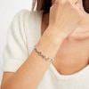 Thumbnail Image 2 of Diamond Infinity Bracelet 1/5 ct tw Blue & White Sterling Silver