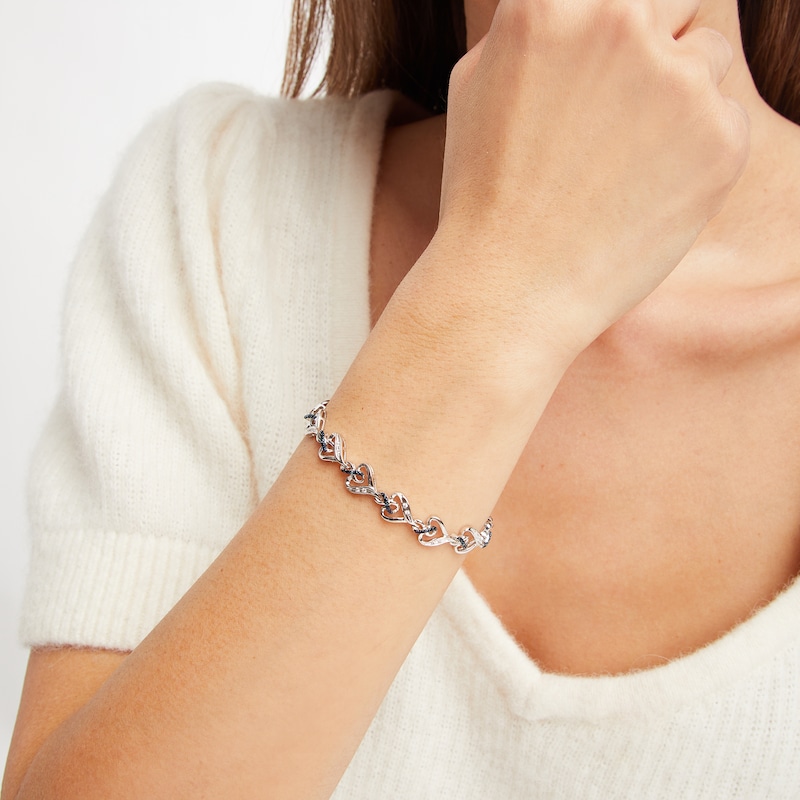 Main Image 2 of Diamond Infinity Bracelet 1/5 ct tw Blue & White Sterling Silver
