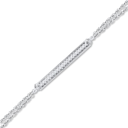 Diamond Bracelet 1/15 ct tw Round-cut Sterling Silver