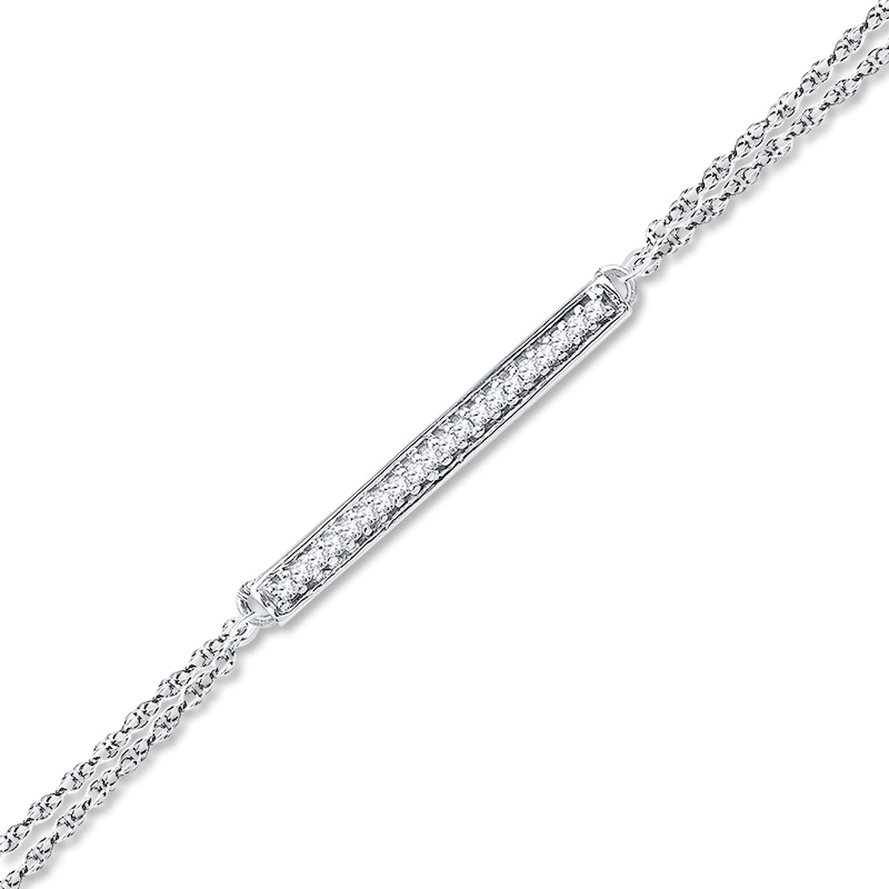 Diamond Bracelet 1/15 ct tw Round-cut Sterling Silver