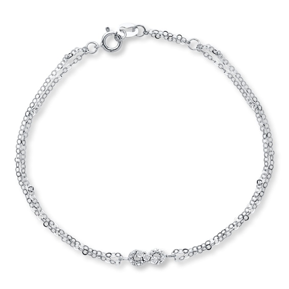 Young Teen Diamond Infinity Symbol Bracelet Sterling Silver | Kay