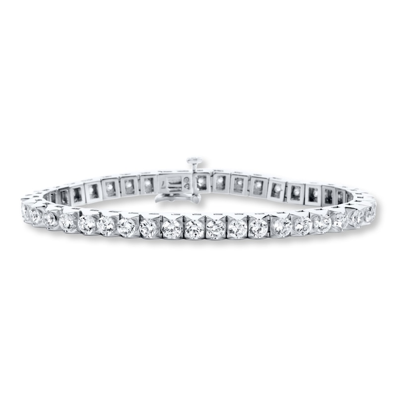 Main Image 1 of Diamond Tennis Bracelet 4 ct tw Round-cut 14K White Gold