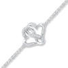 Thumbnail Image 1 of Heart Infinity Bracelet 1/10 ct tw Diamonds Sterling Silver