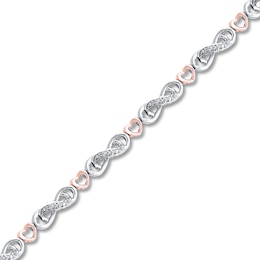 Infinity Bracelet 1/8 ct tw Diamonds Sterling Silver/10K Gold