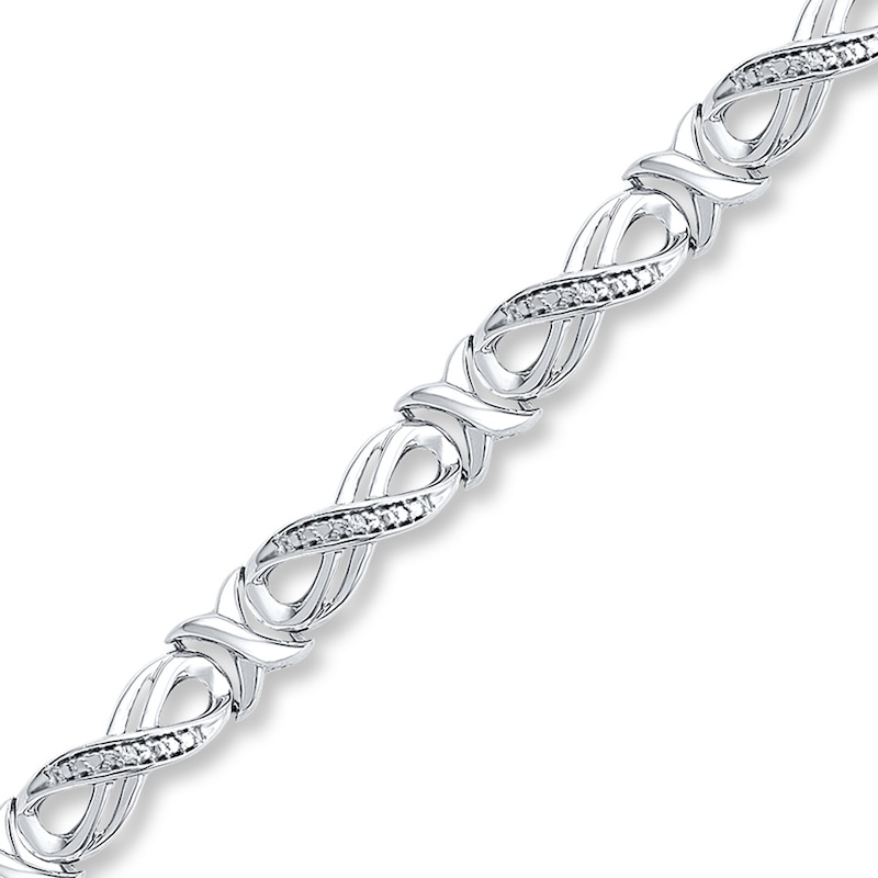 Infinity Bracelet 1/20 ct tw Diamonds Sterling Silver