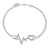 Thumbnail Image 0 of Heartbeat Bracelet 1/20 ct tw Diamonds Sterling Silver