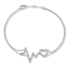 Thumbnail Image 1 of Heartbeat Bracelet 1/20 ct tw Diamonds Sterling Silver