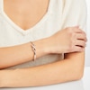 Thumbnail Image 2 of Infinity Bracelet 1/15 ct tw Diamonds Sterling Silver & 10K Rose Gold