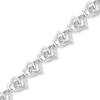 Thumbnail Image 1 of Diamond Heart Bracelet 1/15 ct tw Round-cut Sterling Silver