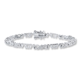 Mom Infinity Bracelet Diamond Accents Sterling Silver