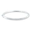 Thumbnail Image 0 of Diamond Bangle Bracelet 1/10 ct tw Round-cut Sterling Silver