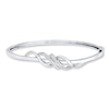 Thumbnail Image 1 of Diamond Bangle Bracelet 1/20 ct tw Round-cut Sterling Silver