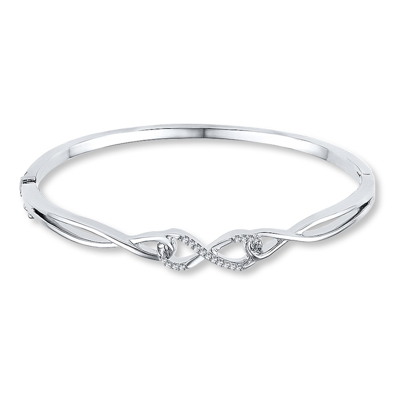 Main Image 1 of Diamond Infinity Bracelet 1/10 ct tw Round-cut Sterling Silver