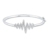 Thumbnail Image 0 of Heartbeat Bangle Bracelet 1/8 ct tw Diamonds Sterling Silver