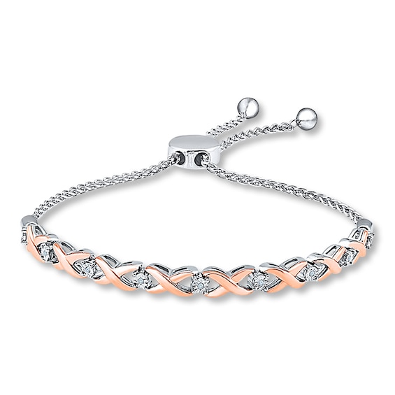 Bolo Bracelet Diamond Accents Sterling Silver/10K Gold Kay