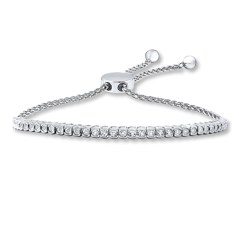 Main Image 1 of Bolo Bracelet 1/15 ct tw Diamonds Sterling Silver