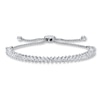 Thumbnail Image 0 of Diamond Bolo Bracelet 1/2 ct tw Round-cut 10K White Gold