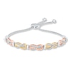 Thumbnail Image 1 of Bolo Bracelet 1/5 ct tw Diamonds 10K Tri-Tone Gold 9.5&quot;